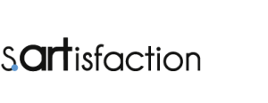 Logo s.artisfaction mit schwarzer Schrift